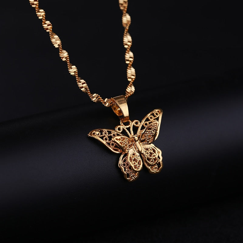 Butterfly Water Wave Necklace