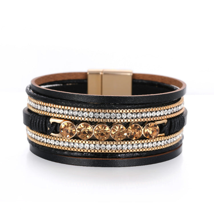 Multi-Layer Wide-Brimmed Bracelet