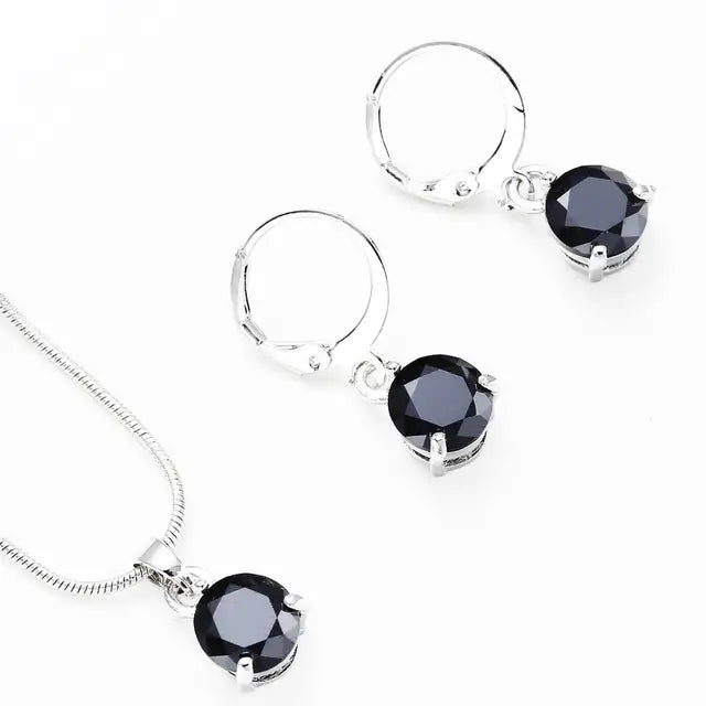 Crystal Necklace and Earrings Jewelry Sets