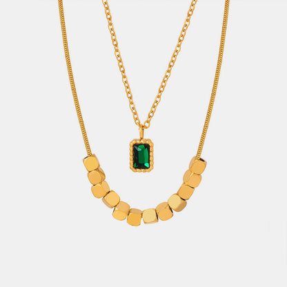 18K Gold Double-Layered Necklace