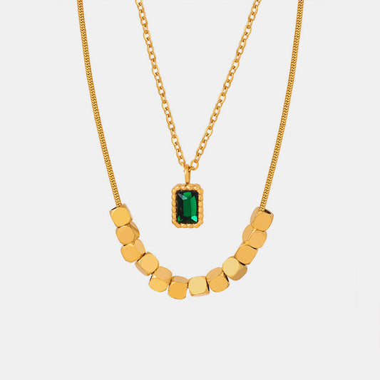 18K Gold Double-Layered Necklace
