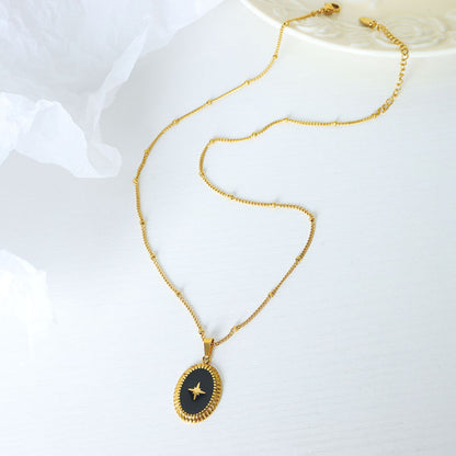 Gold Oval Necklace