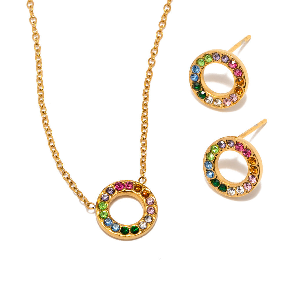 18k Gold Noble Light Wind Necklace Set