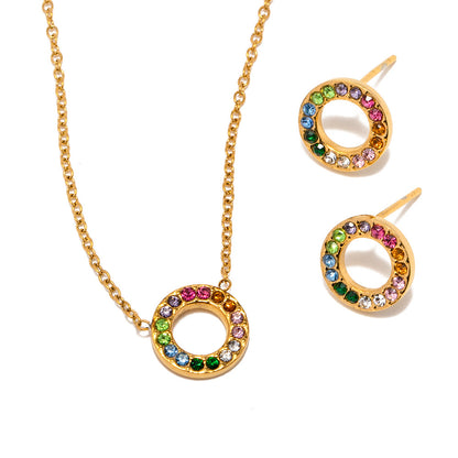 18k Gold Noble Light Wind Necklace Set