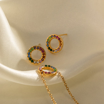 18k Gold Noble Light Wind Necklace Set