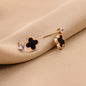 18K Gold Four-leaf Clover Earrings