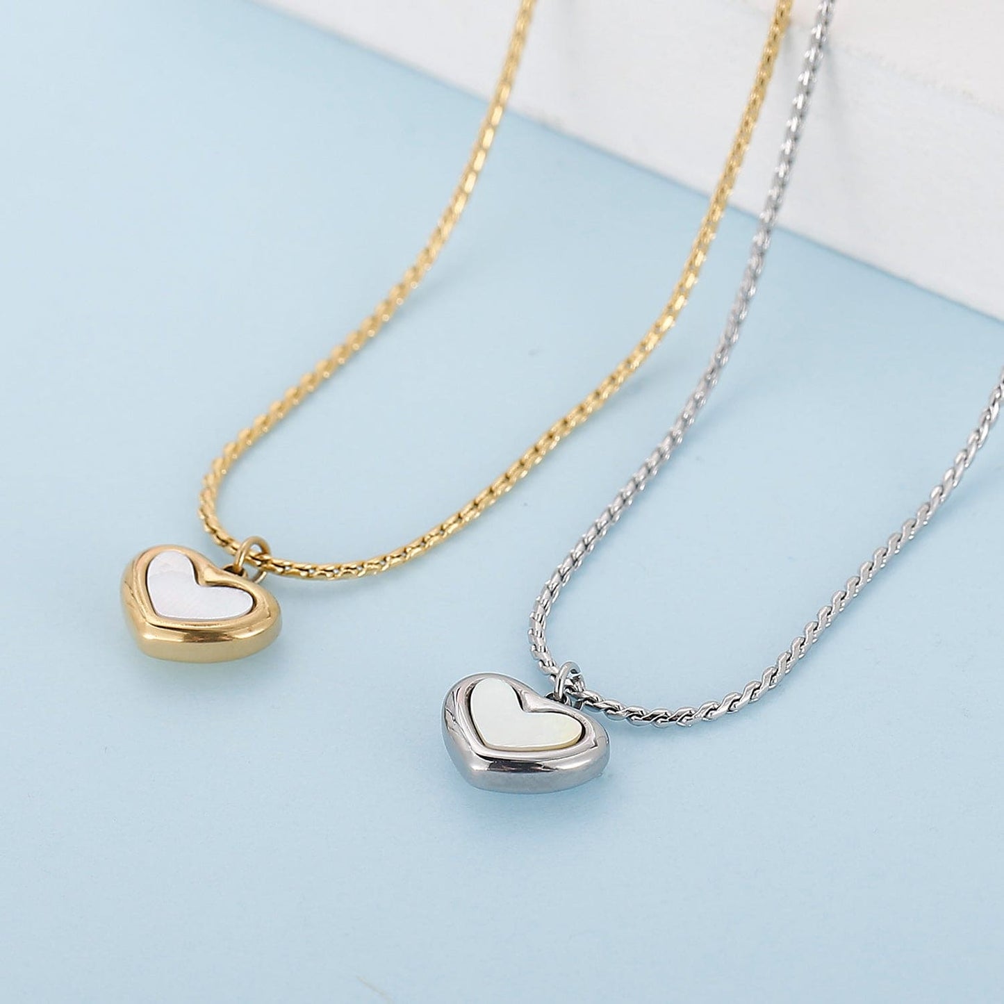 Mother-Of-Pearl Heart Necklace