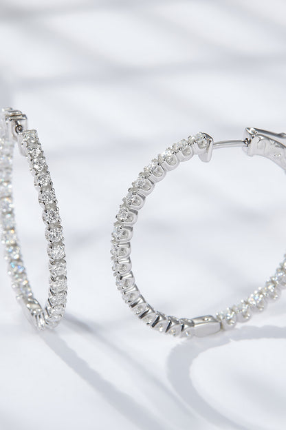 All Around Silver Hoop Earrings