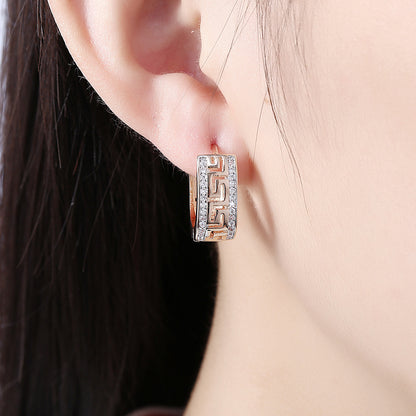 Champagne Diamond Hoop Earrings