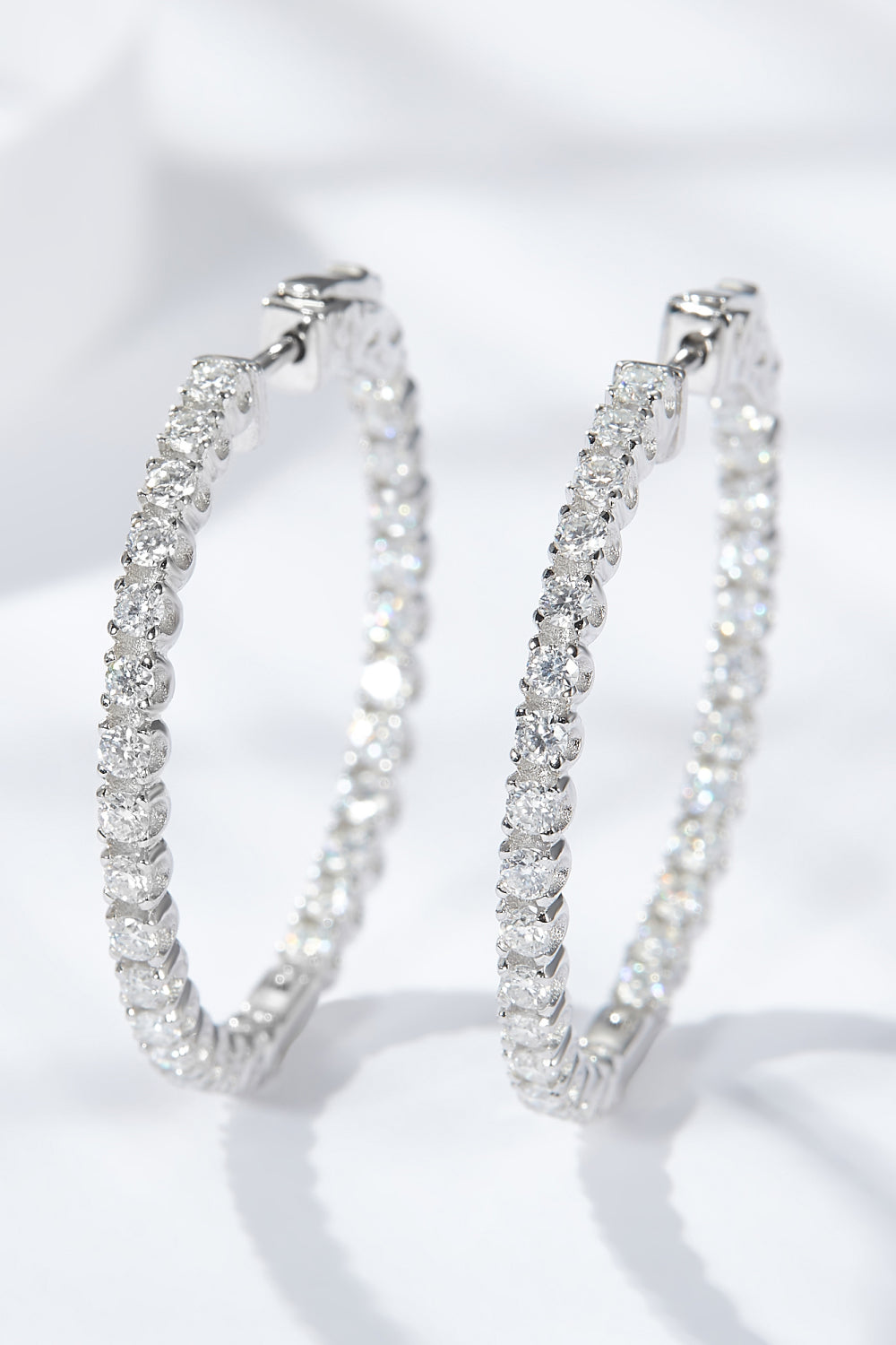 All Around Silver Hoop Earrings