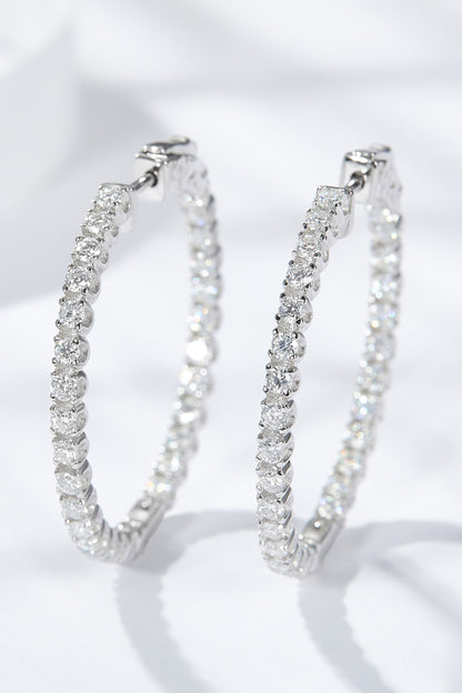 All Around Silver Hoop Earrings