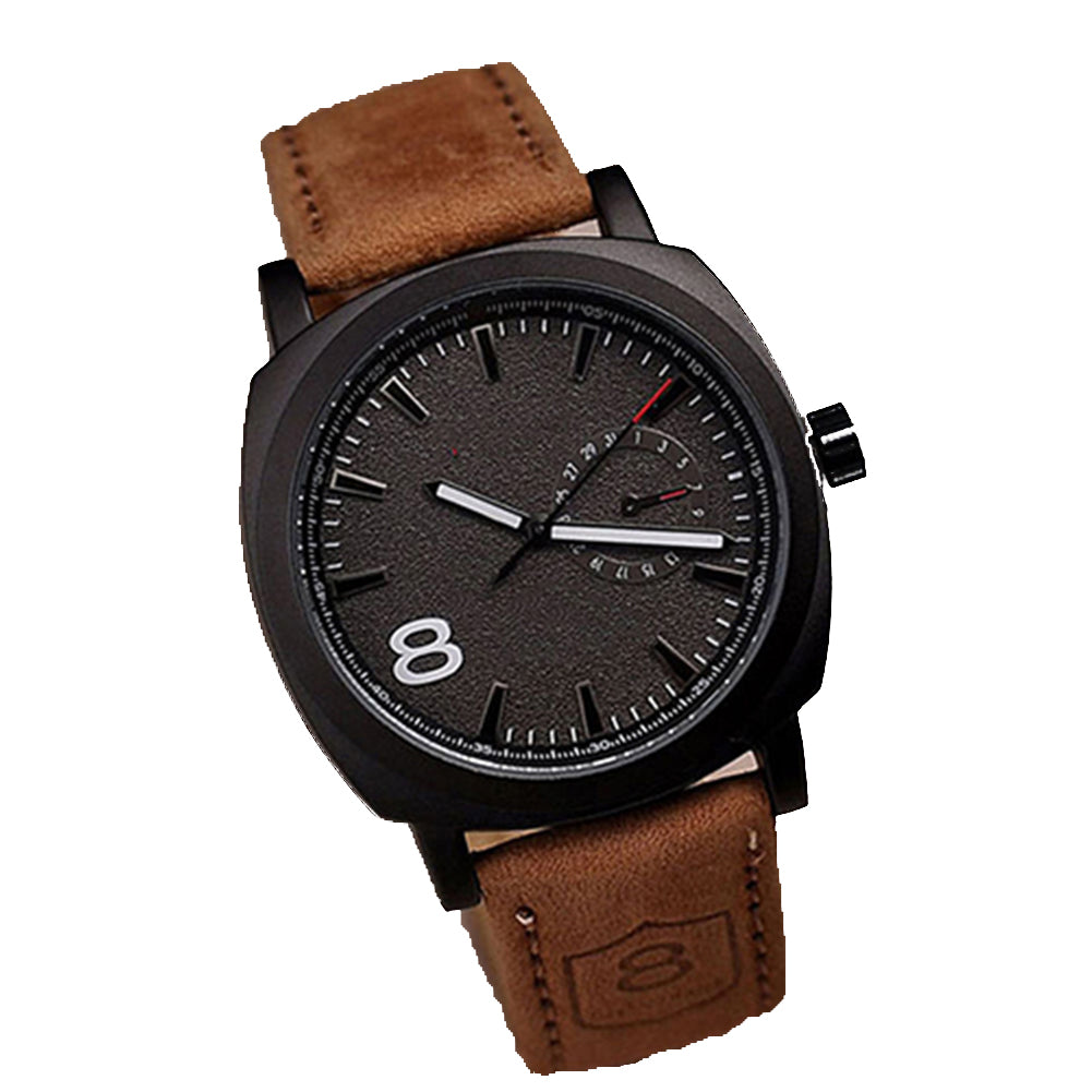 Men Wrist Watch Faux Leather Strap