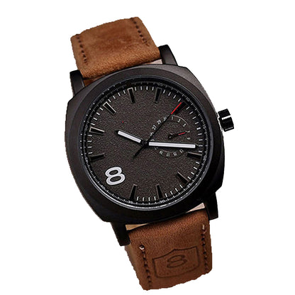 Men Wrist Watch Faux Leather Strap