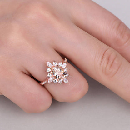 Women Shiny Floral Ring