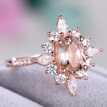 Women Shiny Floral Ring