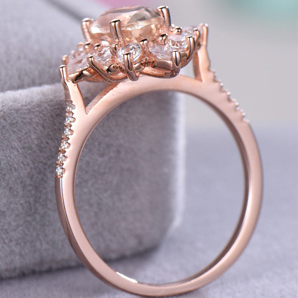 Women Shiny Floral Ring