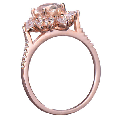 Women Shiny Floral Ring