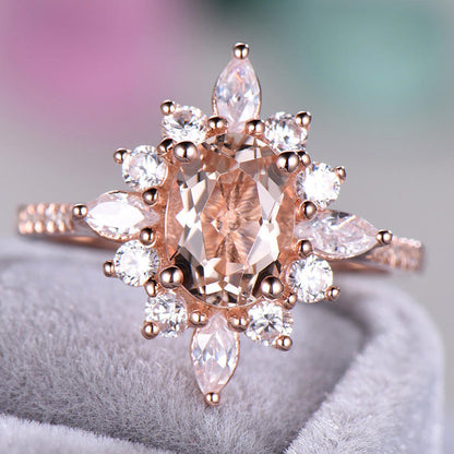 Women Shiny Floral Ring