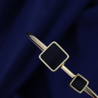 Open Gold C-Shaped Bracelet