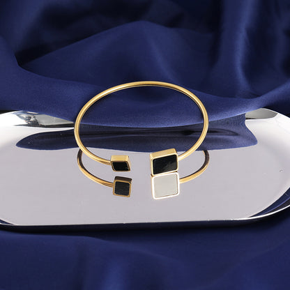 Open Gold C-Shaped Bracelet