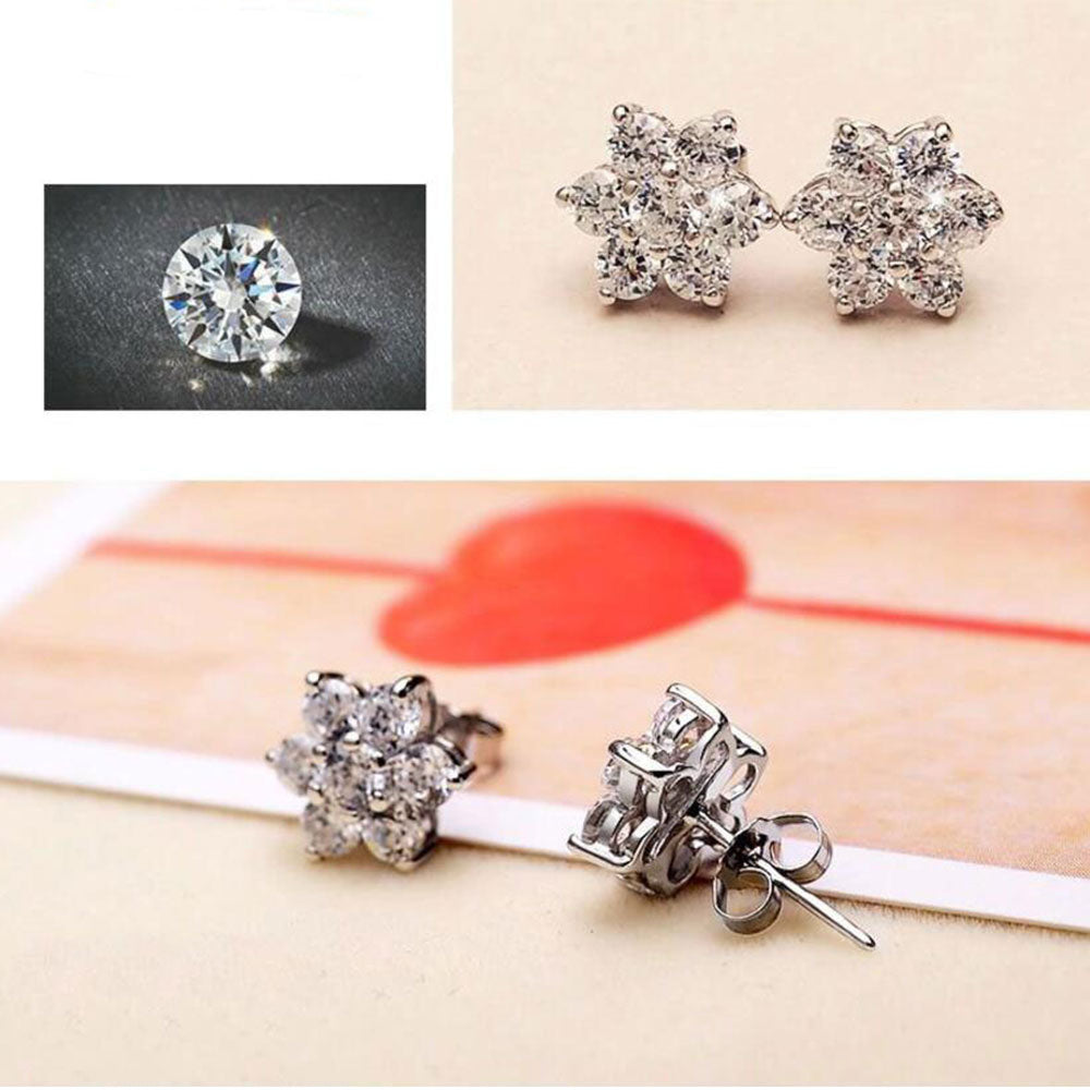 Snowflake Diamond Earrings