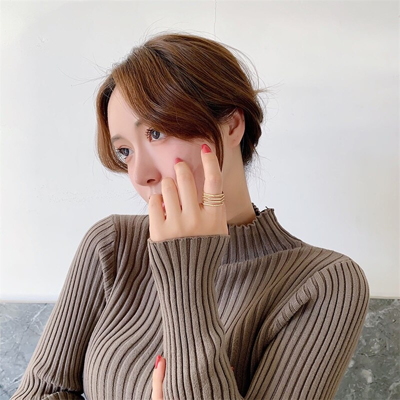 Gold Multi-layer Open Ring