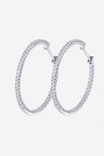 All Around Silver Hoop Earrings