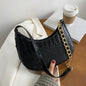 Alligator Print Leather Shoulder Bag