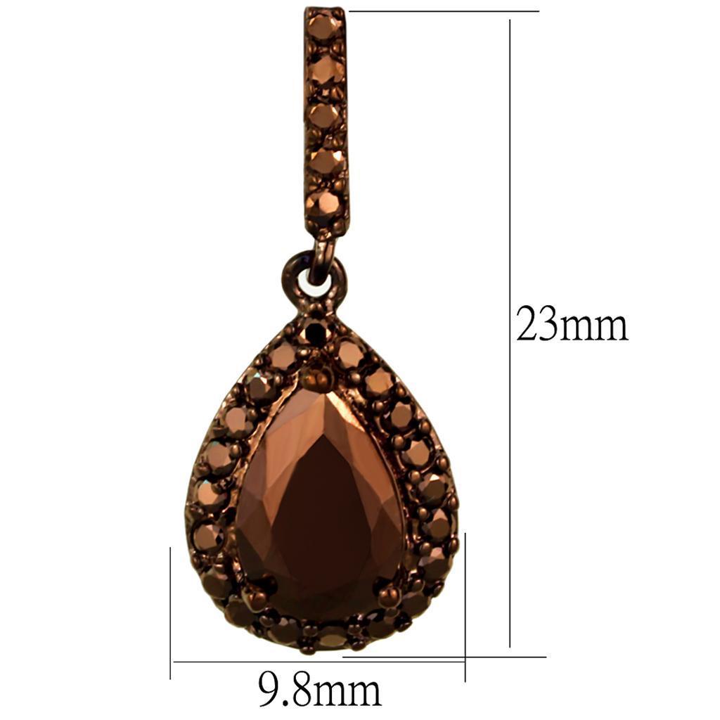 Coffee light Brass Earrings