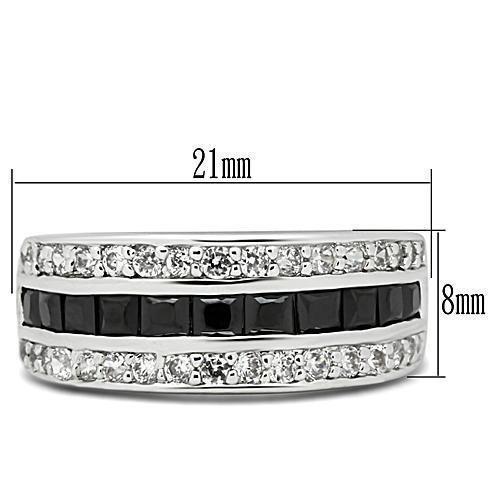 Silver Diamond Radiant Ring