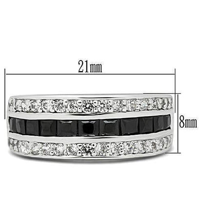 Silver Diamond Radiant Ring