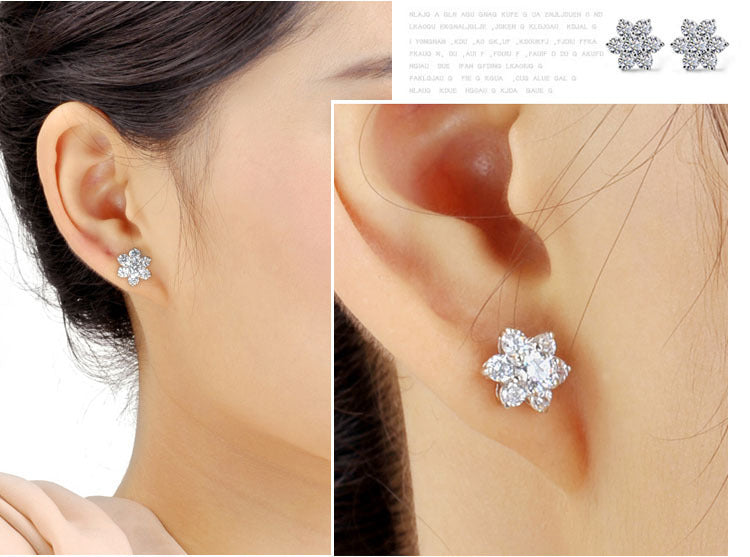 Snowflake Diamond Earrings