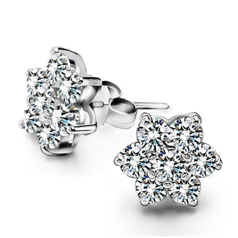 Snowflake Diamond Earrings