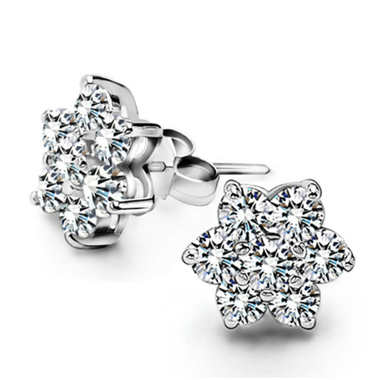Snowflake Diamond Earrings