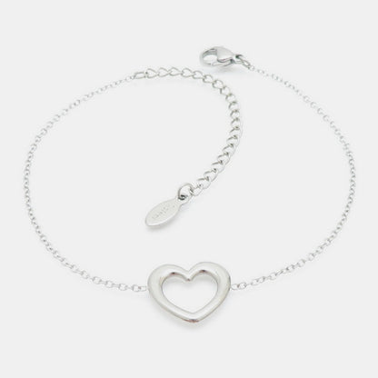 Heart Necklace, Bracelet and Earrings Jewelry Set