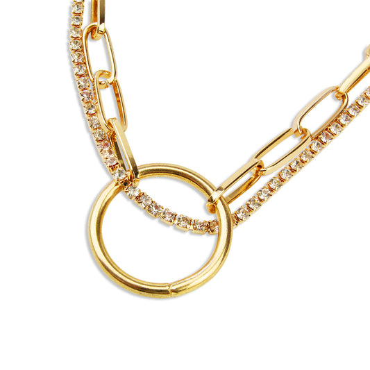 Around The World Gold Neckace