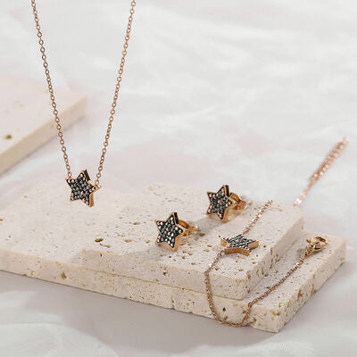 Star Necklace, Bracelet and Earrings Set