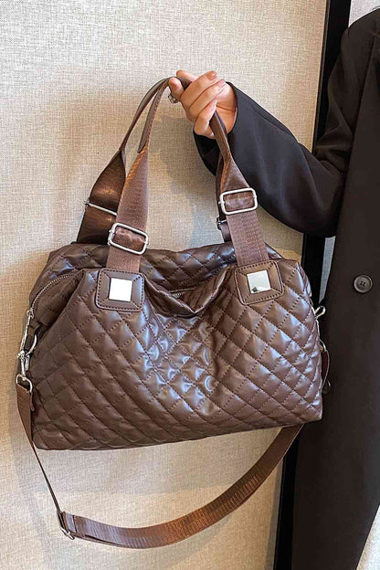 Block Broad Leather Handbag