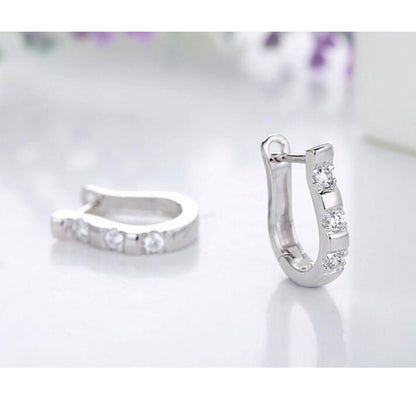 Platinum Hoop Earrings