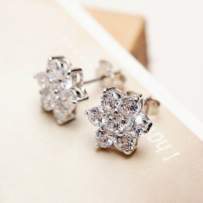 Snowflake Diamond Earrings