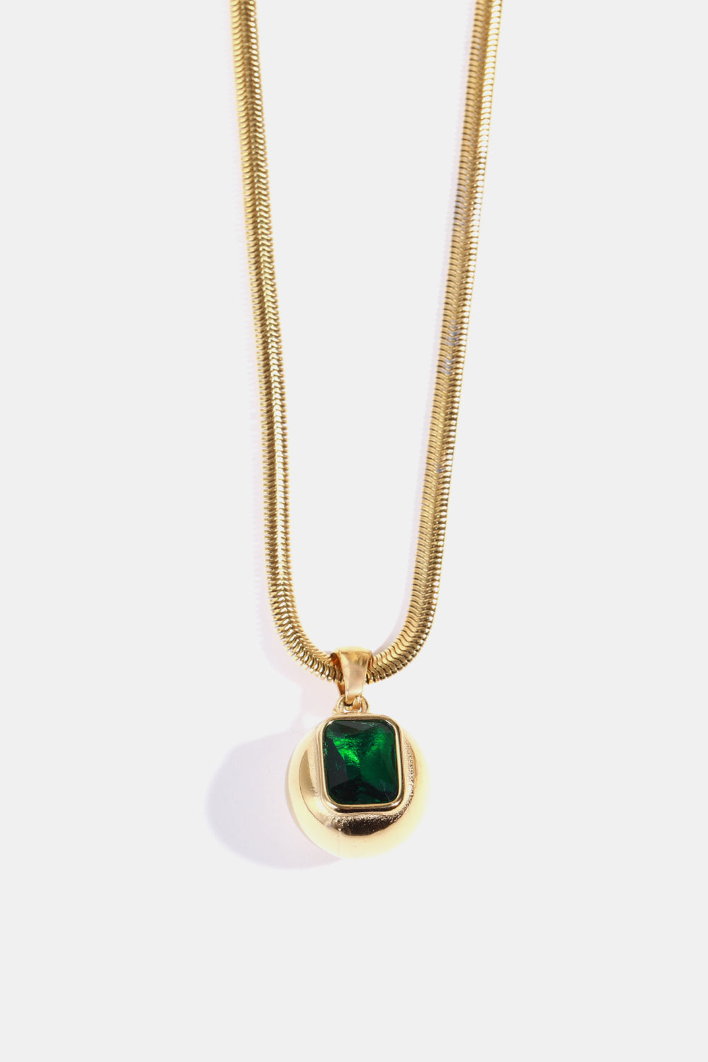 18K Gold Square Shape Necklace