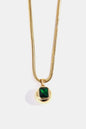 18K Gold Square Shape Necklace