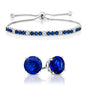 18K White Gold Tennis Bracelet Set