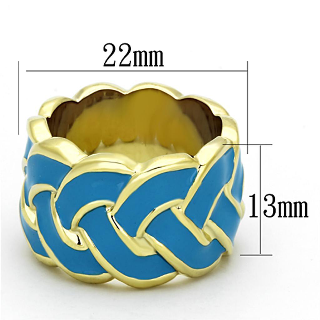 Gold Sea Blue Ring