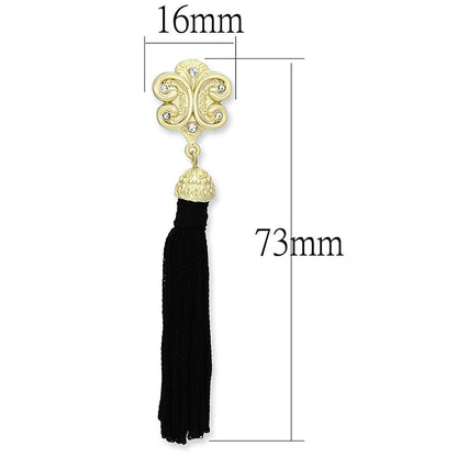 Gold & Brush Brass Earrings