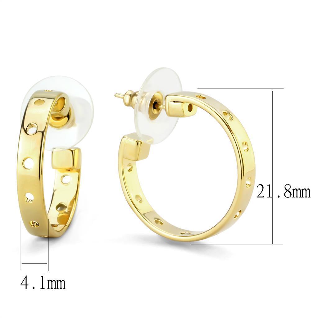 Gold Round About Earrings