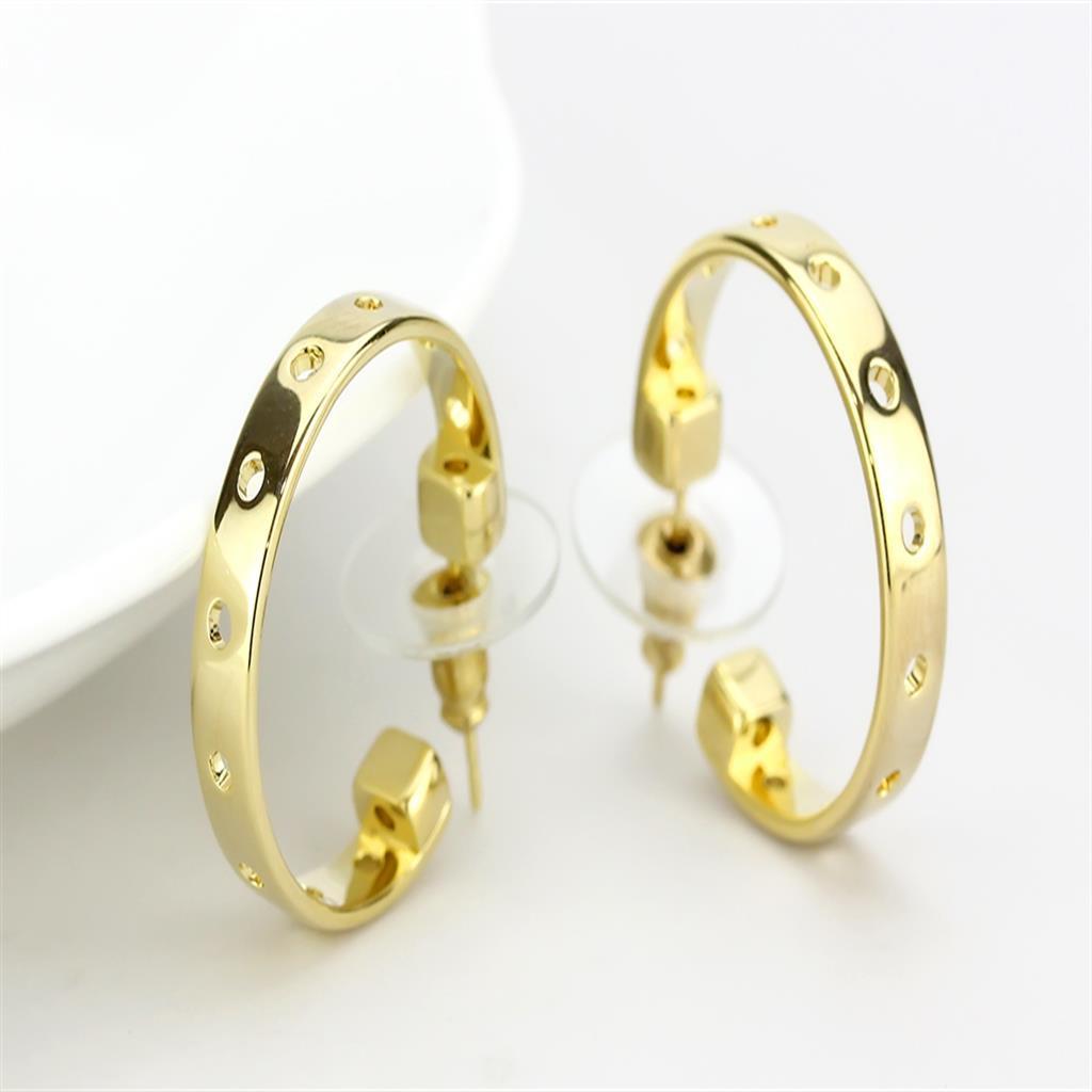 Gold Round About Earrings