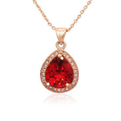 Ruby Red 3pcs Necklace Set