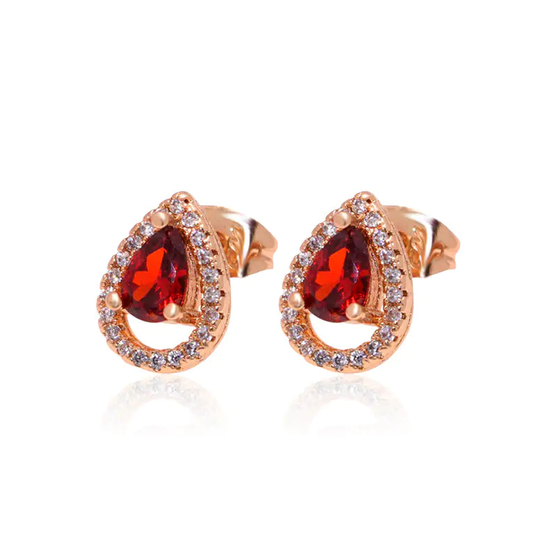 Ruby Red 3pcs Necklace Set