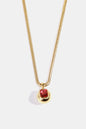 18K Gold Square Shape Necklace